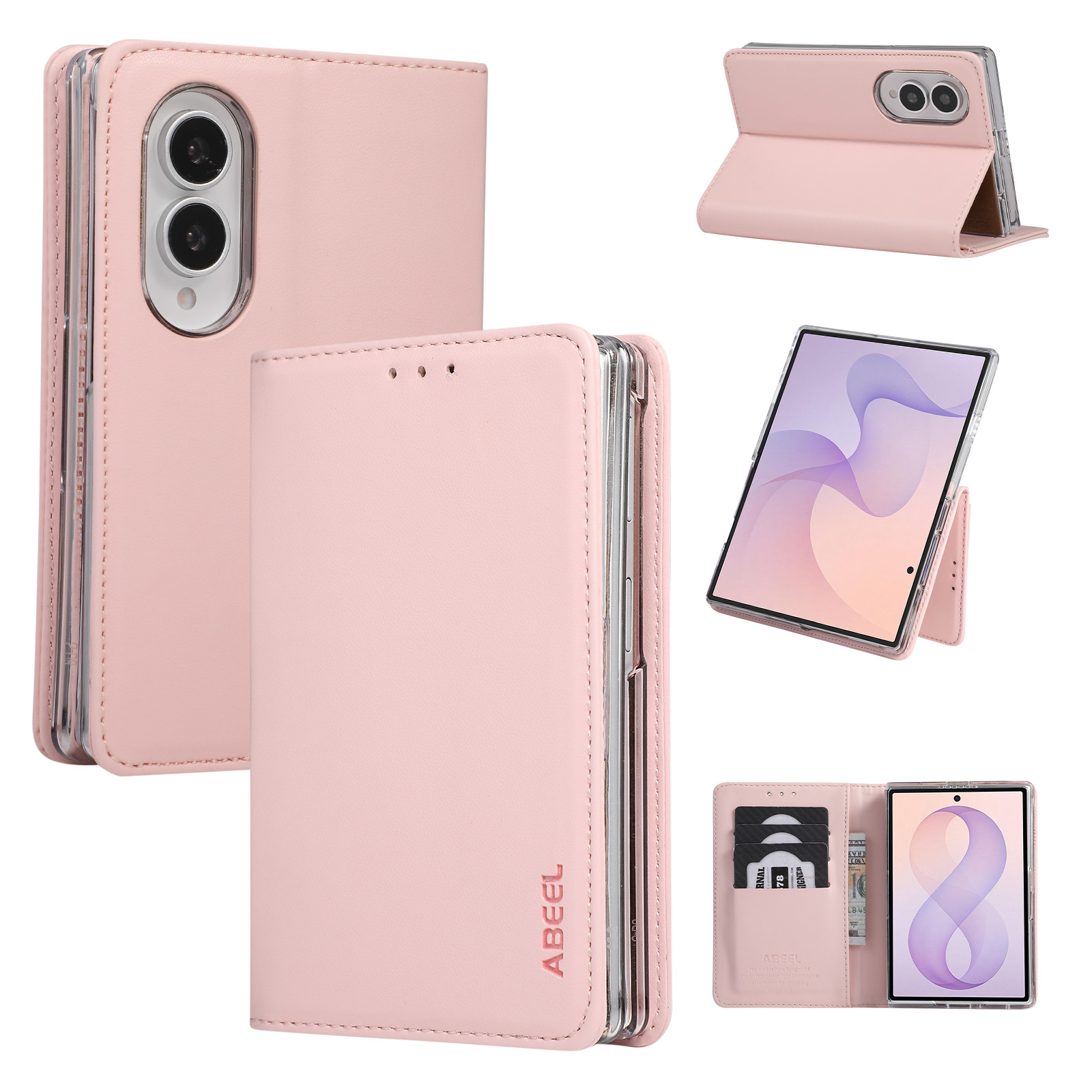 Card Holder Slim Case - Custodia a libro in pelle effetto