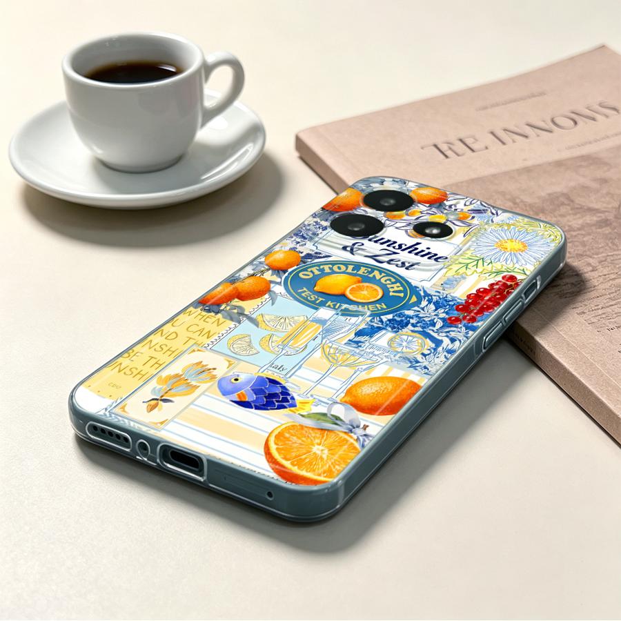 Phone Cases Orange - Cover Morbida per Telefono con Motivo