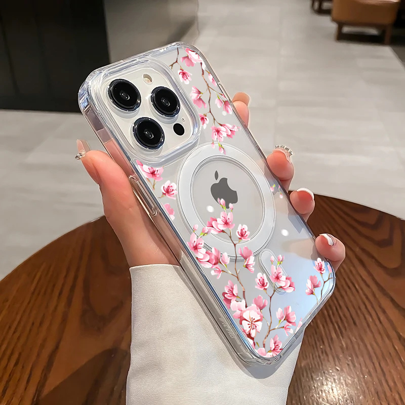 Phone Cases Pink - Custodia di lusso rosa con fiori