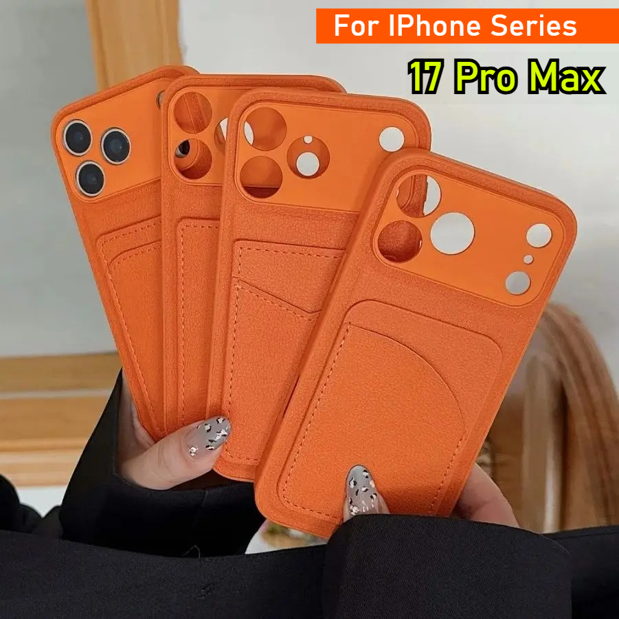 Phone Cases Orange - Custodia a Portafoglio in Pelle Arancione