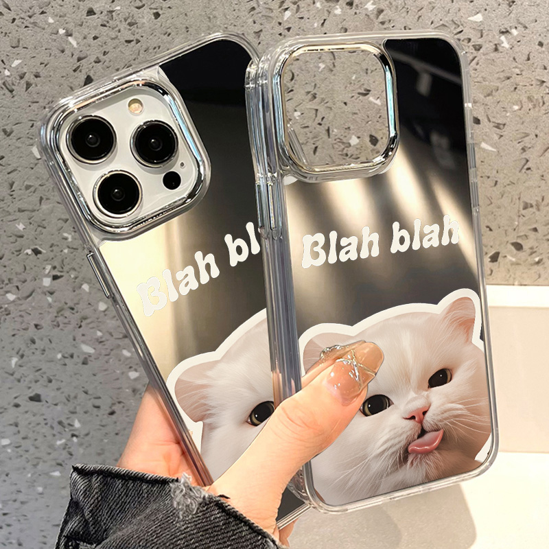Phone Cases Cat - Custodia per telefono con specchio per