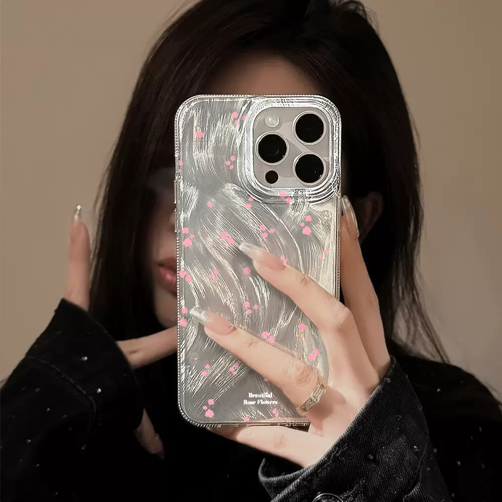 Cover Morbida con Fiori Rosa S - Phone Cases Pink recensione e prezzo