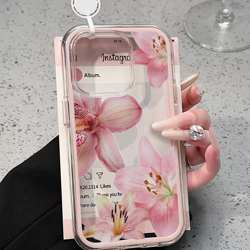 Custodia Trasparente con Fiore - Phone Cases Pink recensione e prezzo